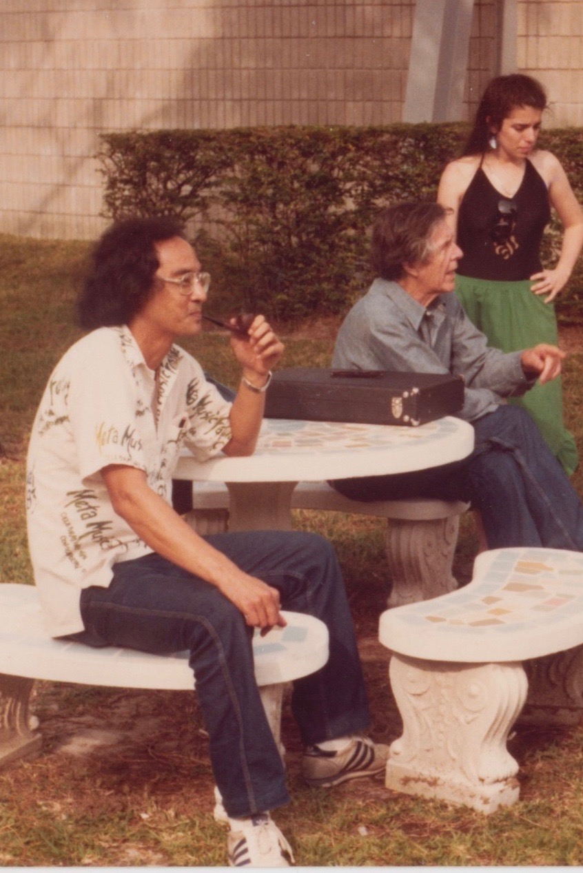 Dennis Kam and John Cage, April 1983